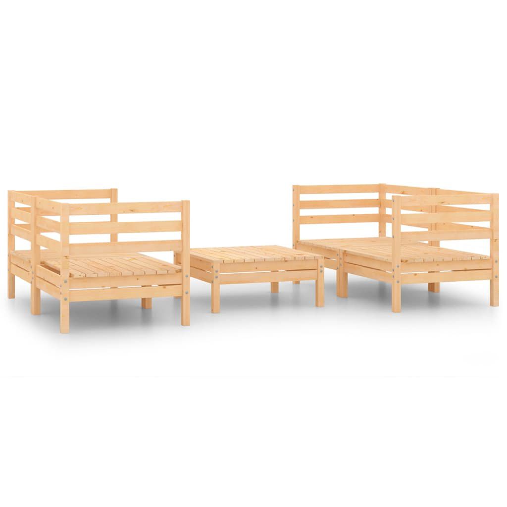 vidaXL 5 Piece Garden Lounge Set Solid Pinewood