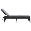 vidaXL Sun Lounger with Cushion Anthracite 186x60x29 cm PP