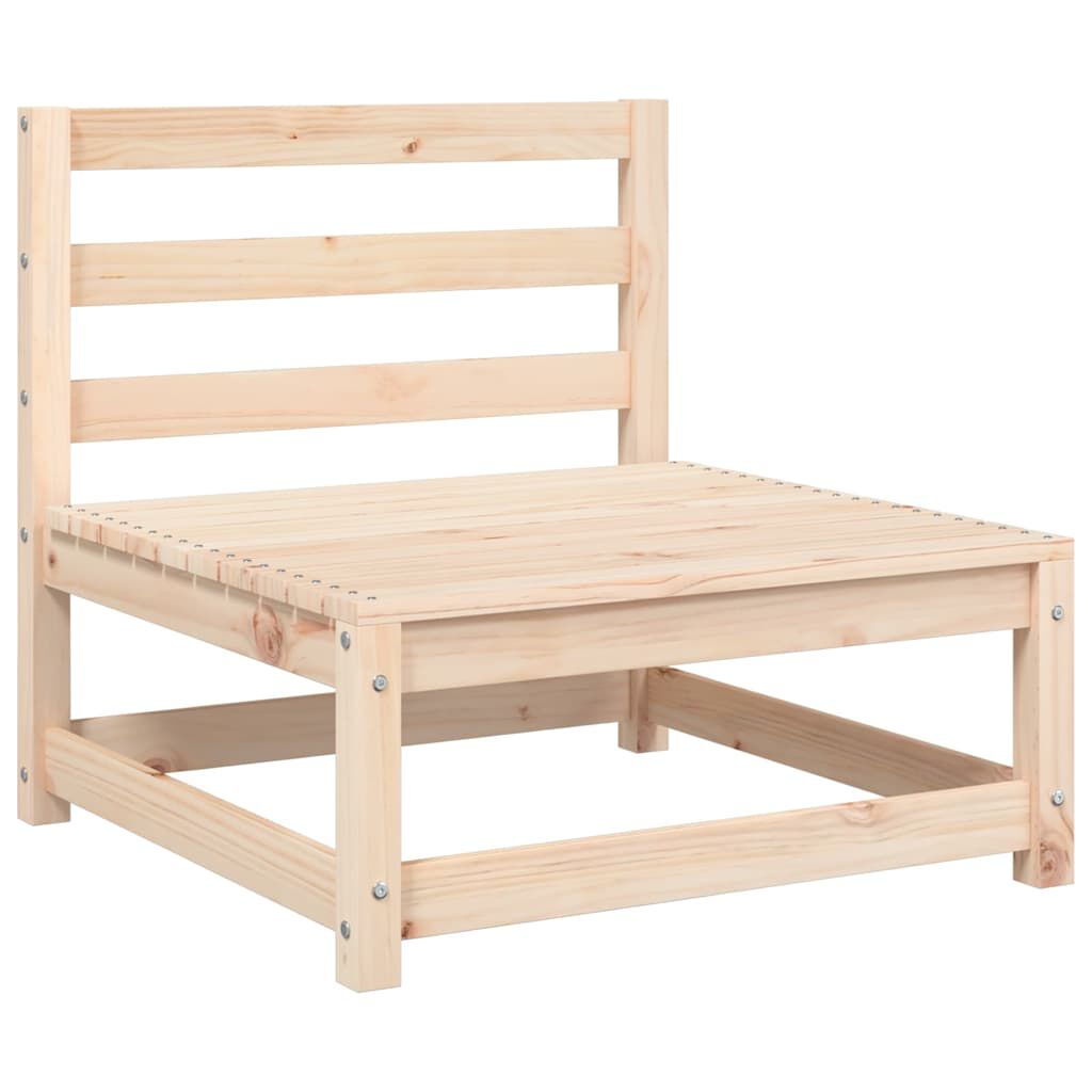 vidaXL Garden Sofa Armless with Cushions Solid Wood Pine