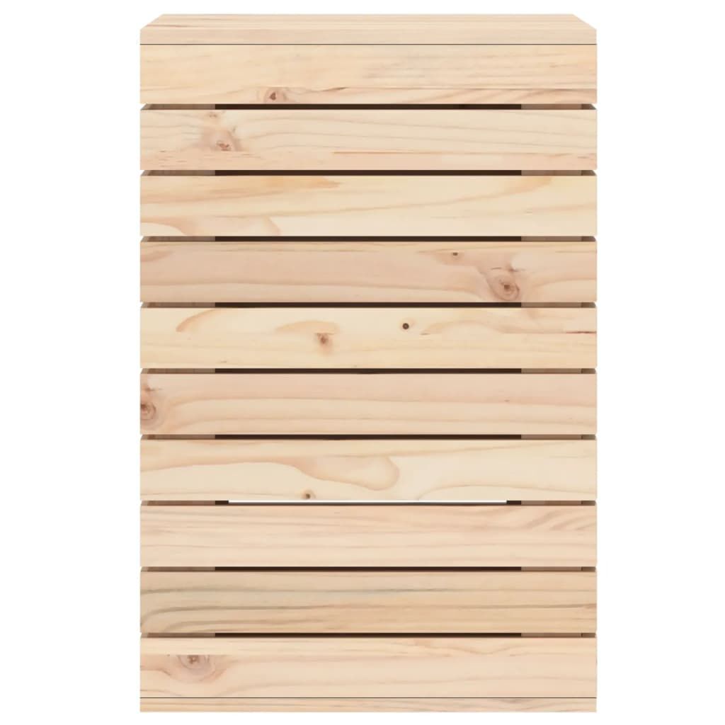 vidaXL Laundry Basket 44x44x66 cm Solid Wood Pine
