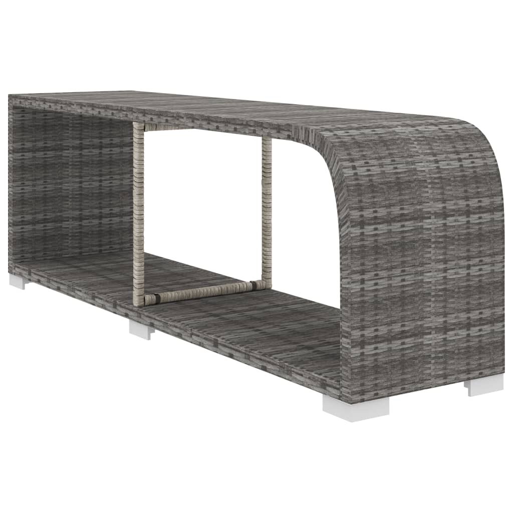 vidaXL 8 Piece Garden Lounge Set with Cushions Poly Rattan Grey