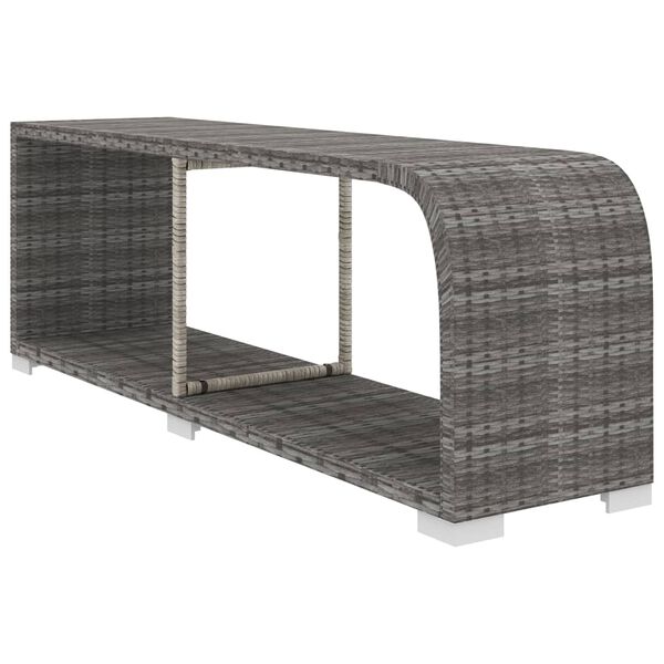 vidaXL 8 Piece Garden Lounge Set with Cushions Poly Rattan Grey