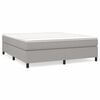 vidaXL Box Spring Bed Frame Light Grey California King Fabric (US Only)