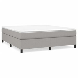 vidaXL Box Spring Bed Frame Light Grey California King Fabric (US Only)