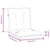 vidaXL Lowback Chair Cushions 6 pcs Melange Cream 100x50x7 cm Fabric