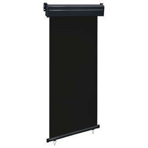 vidaXL Balcony Side Awning 105x250 cm Black