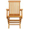 vidaXL Garden Chairs with Cream Cushions 3 pcs Solid Teak Wood