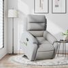 vidaXL Stand up Massage Recliner Chair Light Grey Fabric