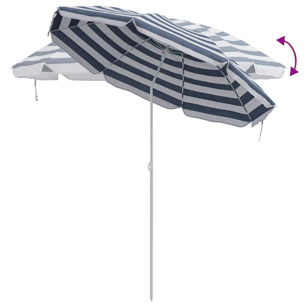 vidaXL Beach Parasol Blue 240 cm