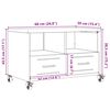 vidaXL TV Cabinet Black 68x39x43.5 cm Steel