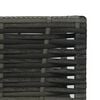 vidaXL 3 Piece Bistro Set with Cushions Poly Rattan Grey