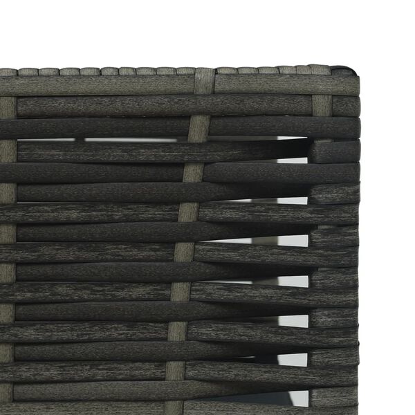 vidaXL 3 Piece Bistro Set with Cushions Poly Rattan Grey