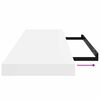 vidaXL Floating Wall Shelves 2 pcs High Gloss White 80x23.5x3.8 cm MDF
