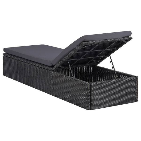 vidaXL 9 Piece Garden Dining Set Black