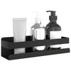 vidaXL Shower Shelf Matt Black 23x6.5x6 cm Brushed 304 Stainless Steel
