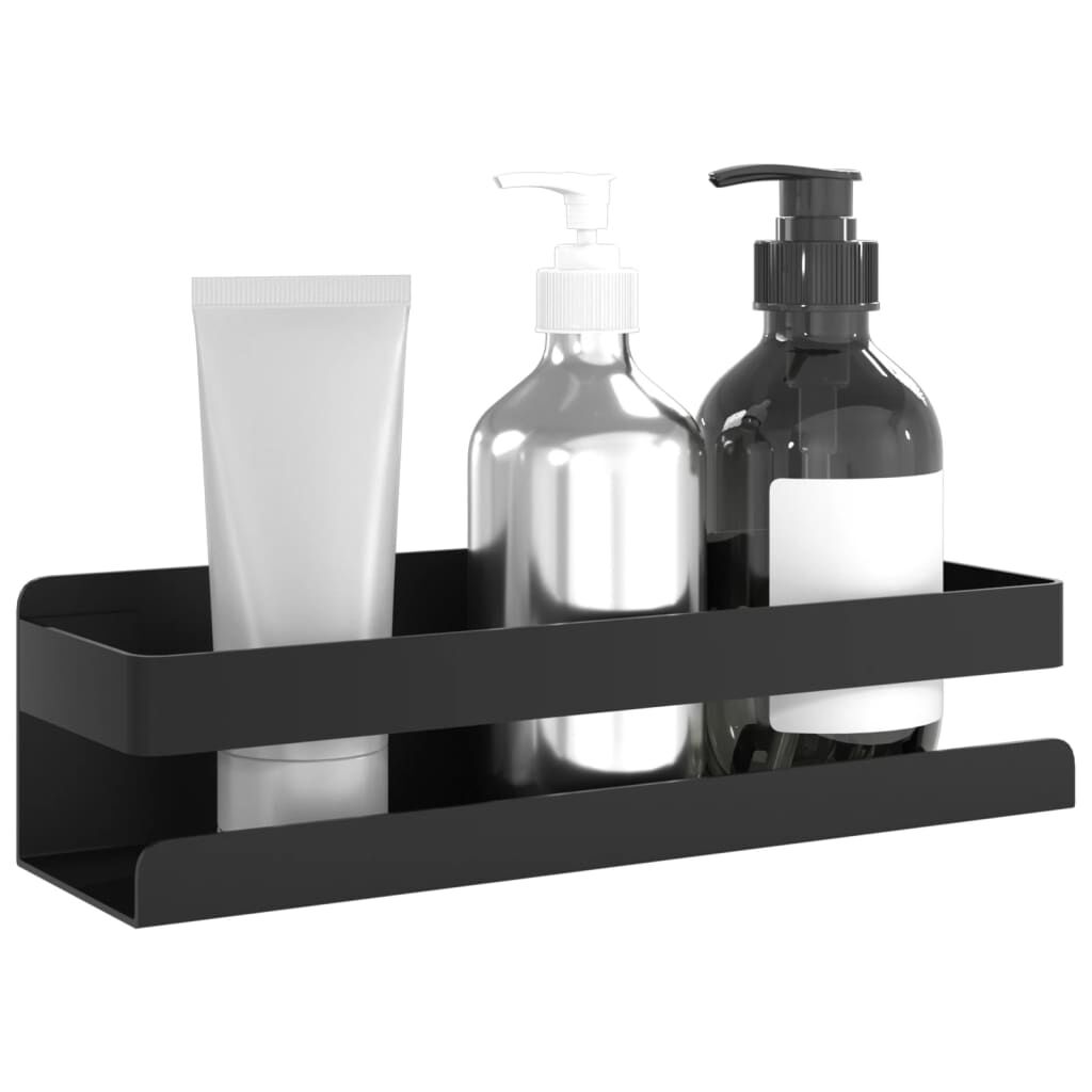 vidaXL Shower Shelf Matt Black 23x6.5x6 cm Brushed 304 Stainless Steel