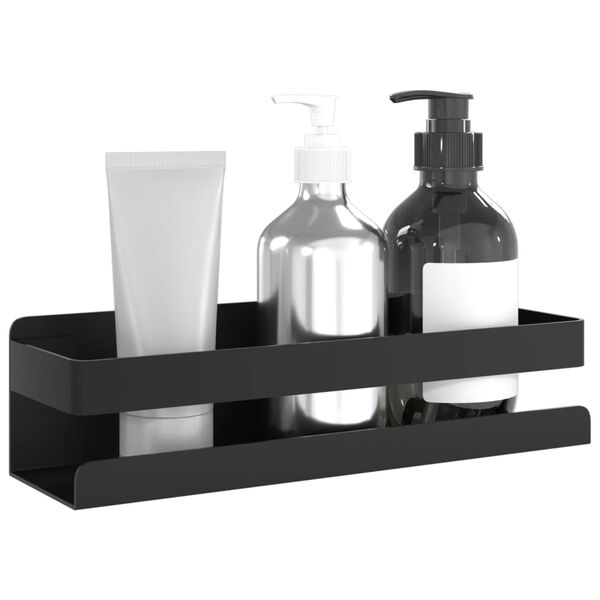 vidaXL Shower Shelf Matt Black 23x6.5x6 cm Brushed 304 Stainless Steel