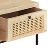 vidaXL Coffee Table 90x50x37 cm Solid Mango Wood and Natural Cane