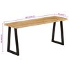 vidaXL Bench with Live Edge 105 cm Solid Wood Mango