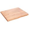 vidaXL Bathroom Countertop Light Brown 60x50x2 cm Treated Solid Wood