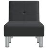 vidaXL Chaise Longue Black Faux Leather