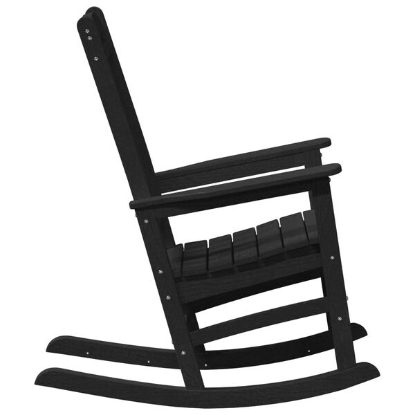 vidaXL Garden Rocking Chair Black 70x92x108 cm HDPE