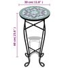Mosaic Side Table Plant Table Green White