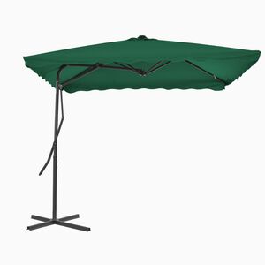 vidaXL Garden Parasol with Steel Pole 250x250 cm Green
