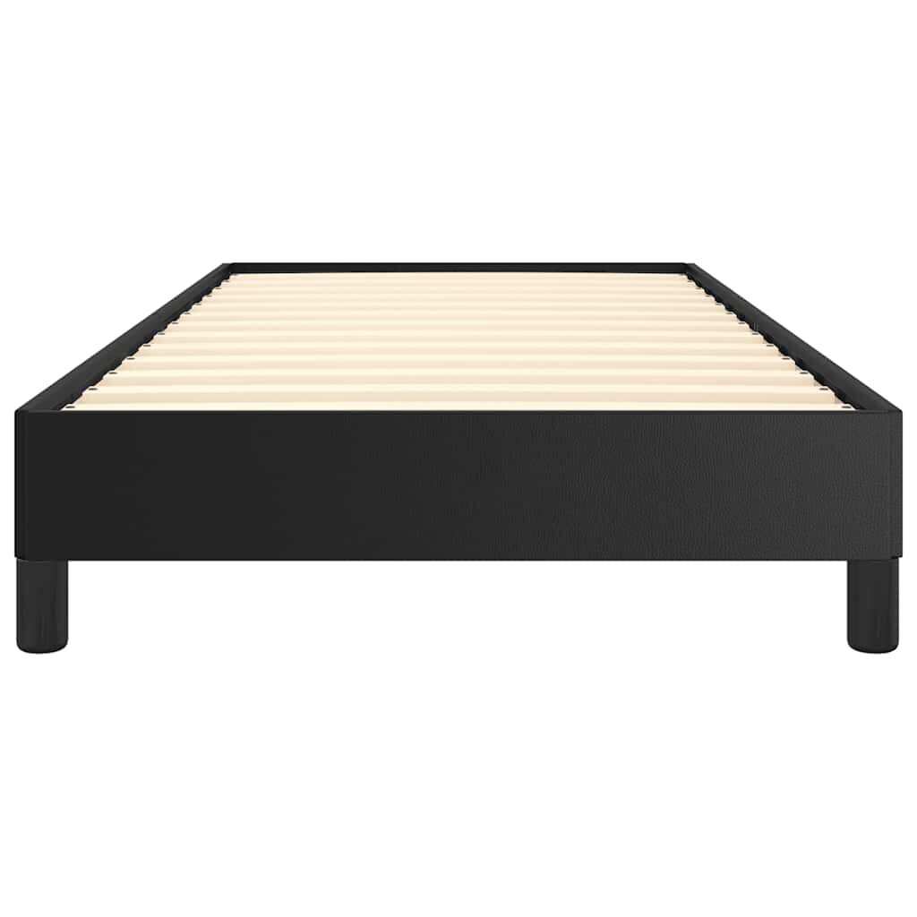 vidaXL Bed Frame without Mattress Black 100x190 cm Twin Faux Leather