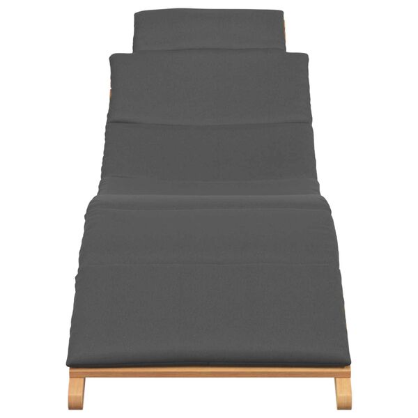 vidaXL Garden Sunlounger Brown 198 x 55 x 58.5 cm Solid Teak Wood