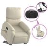 vidaXL Electric Stand up Massage Recliner Chair Cream Faux Leather