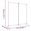 vidaXL 2-Panel Room Divider Black 175x180 cm Fabric