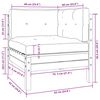 vidaXL 3 Piece Garden Lounge Set with Cream Cushions Solid Pinewood