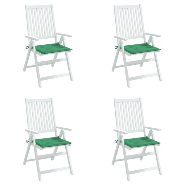 vidaXL Garden Chair Cushions 4 pcs Green 50x50x4 cm Oxford Fabric