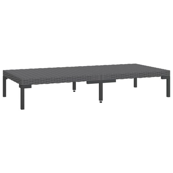 vidaXL 12 Piece Garden Lounge Set with Cushions Poly Rattan Dark Grey