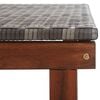vidaXL Sun Lounger Poly Rattan and Solid Acacia Wood Grey