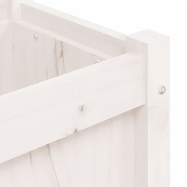 vidaXL Garden Planter White 180x31x31 cm Solid Wood Pine
