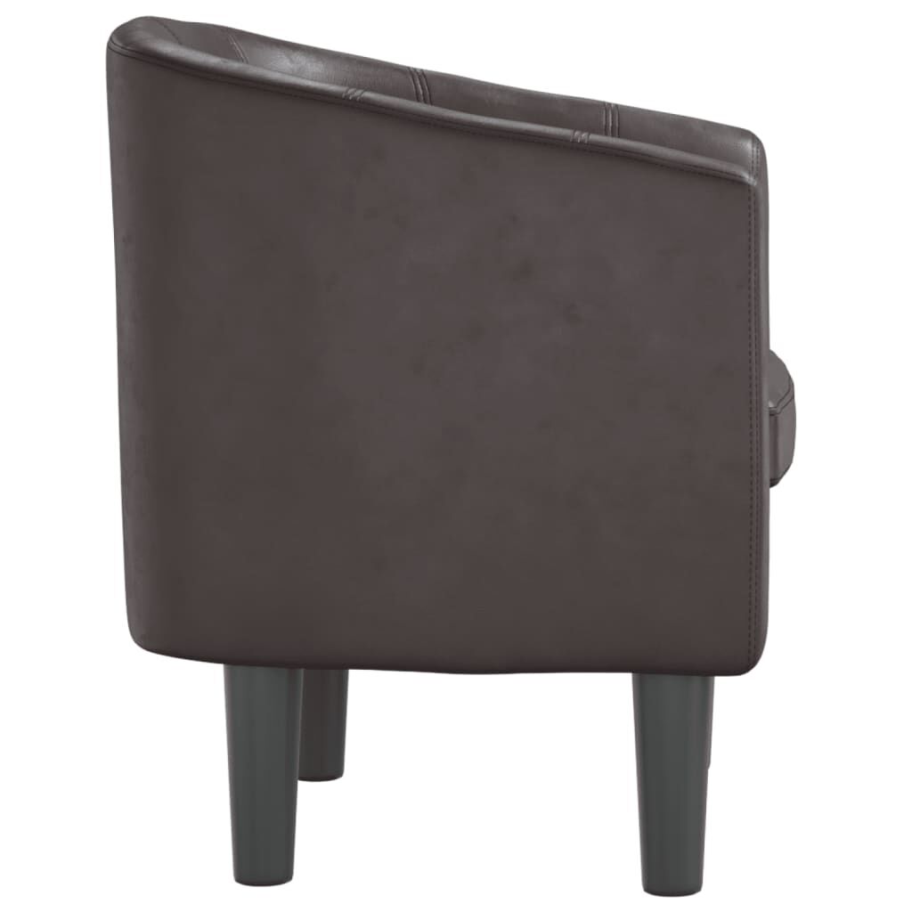 vidaXL Tub Chair Brown Faux Leather