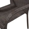 vidaXL 5 Piece Garden Dining Set Poly Rattan Brown