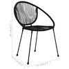 vidaXL 3 Piece Outdoor Dining Set PVC Rattan Black