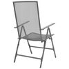 vidaXL 5 Piece Outdoor Dining Set with Folding Chairs Steel Anthracite