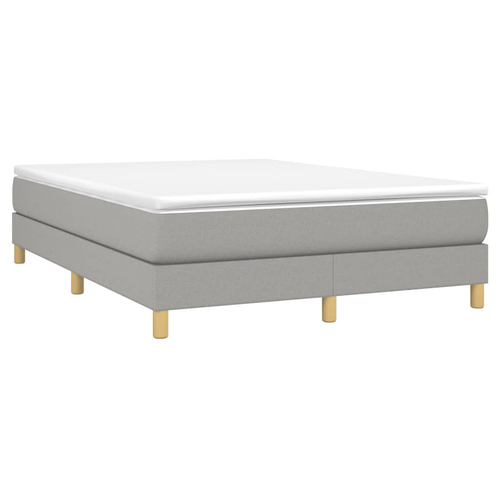 vidaXL Bed Frame without Mattress Light Grey Full Fabric (US Only)