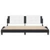 vidaXL Bed Frame without Mattress "Zadar" Black and White 193x203 cm Faux Leather