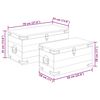 vidaXL Storage Chest Set 2 Pieces Rough Mango Wood