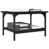 vidaXL Printer Stand 2-Tier Black 50x40x38 cm Engineered Wood