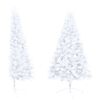 vidaXL Artificial Half Pre-lit Christmas Tree with Stand White 120 cm PVC