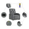 vidaXL Stand up Massage Recliner Chair Grey Faux Leather