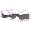 vidaXL 11 Piece Garden Sofa Set with Cushions Black Poly Rattan