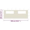vidaXL Gazebo Sidewall with Windows 6x2 m Cream