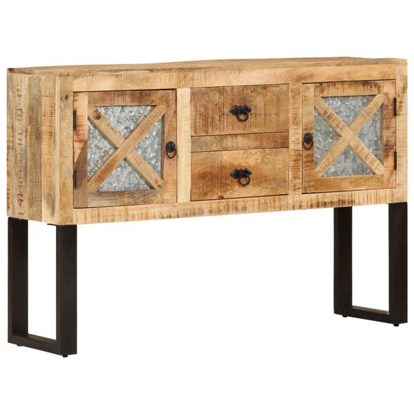 vidaXL Sideboard 110x30x74 cm Rough Mango Wood
